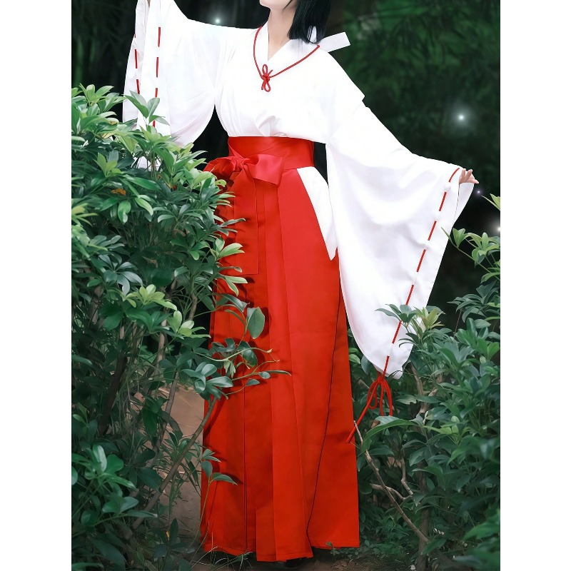 Men'S Kimono Accessories - Anime Kikyo Inuyasha Cosplay Kostüm Kırmızı