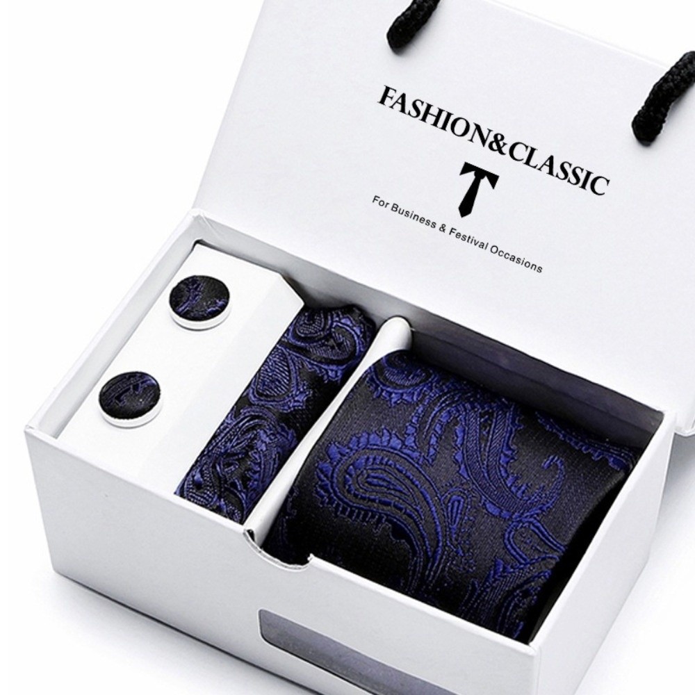 Lüks Dokuma İpek Jakarlı Krava - Neck Tie Set Box incelemesi ve fiyatı